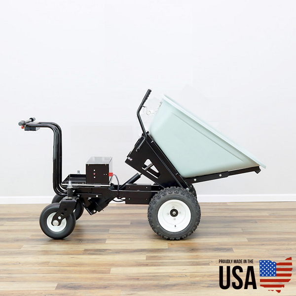 1200lb Capacity Fully Electric Wheel Barrow with All Terrain Wheels